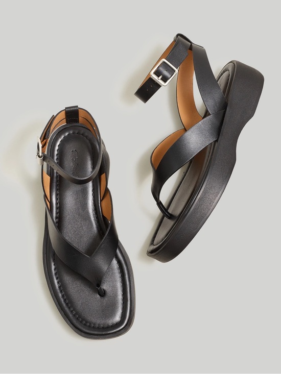 Madewell Shoes - Madewell Black Platform Ankle-Strap Sandals